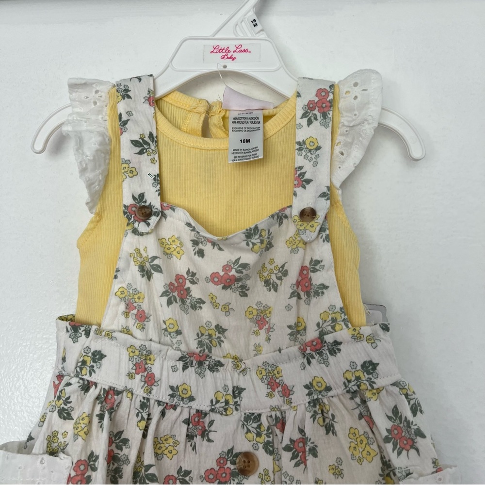 NWT Baby Girl Little Lass 2pc. Floral Dress 18M‎ - Picture 4 of 11